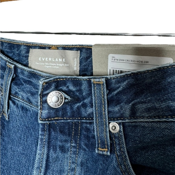 Everlane | NWT The Curvy 90’s Cheeky Straight Jean in Mid Blue 28 - Picture 6 of 9